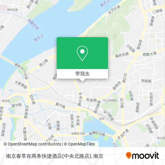 南京春常在商务快捷酒店(中央北路店)地图