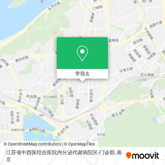 江苏省中西医结合医院内分泌代谢病院区-门诊部地图
