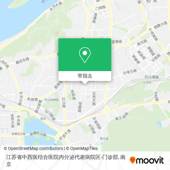 江苏省中西医结合医院内分泌代谢病院区-门诊部地图