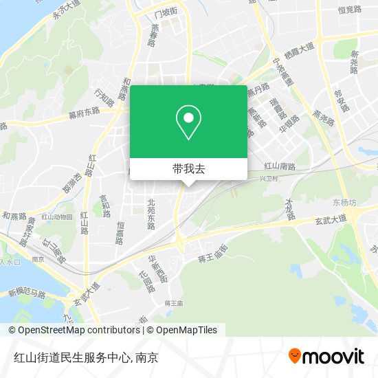 红山街道民生服务中心地图