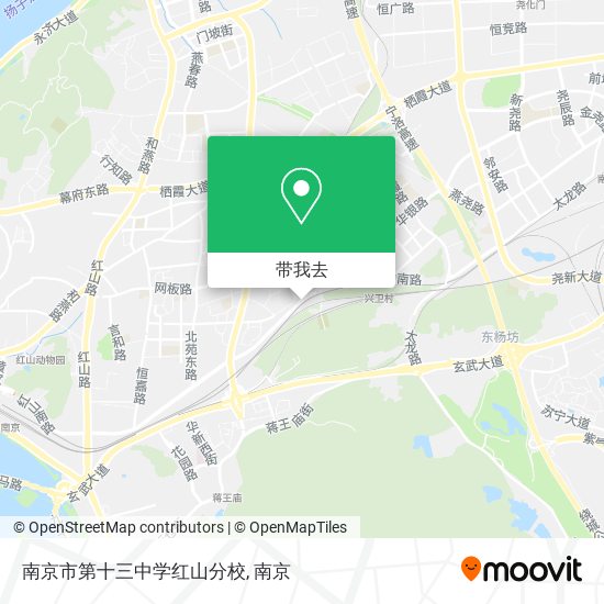 南京市第十三中学红山分校地图