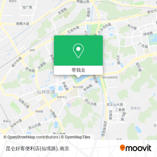 昆仑好客便利店(仙境路)地图