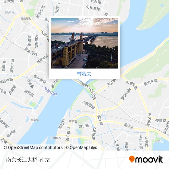 南京长江大桥地图