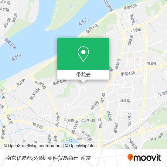 南京优易配挖掘机零件贸易商行地图