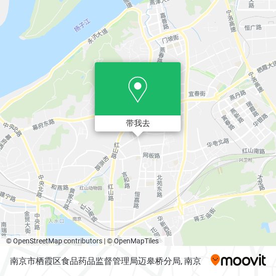 南京市栖霞区食品药品监督管理局迈皋桥分局地图