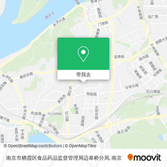 南京市栖霞区食品药品监督管理局迈皋桥分局地图