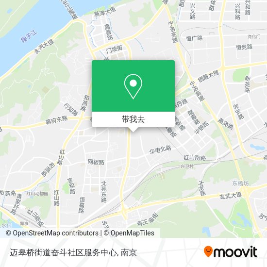 迈皋桥街道奋斗社区服务中心地图