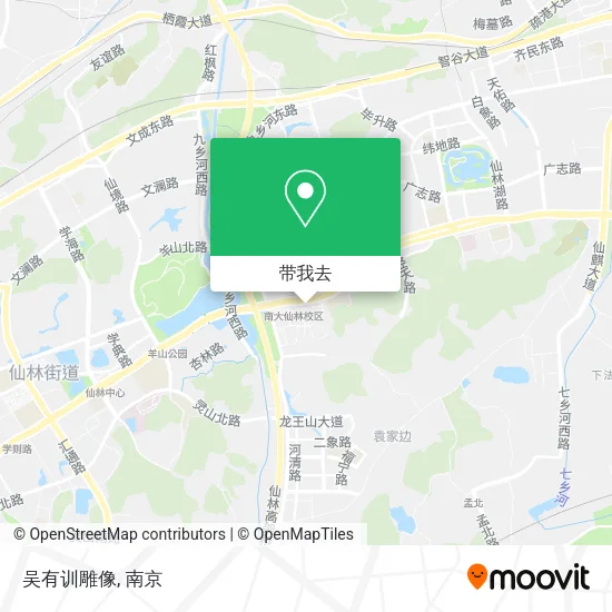 吴有训雕像地图