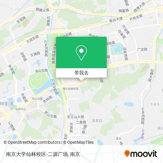 南京大学仙林校区-二源广场地图