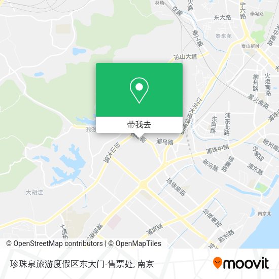 珍珠泉旅游度假区东大门-售票处地图