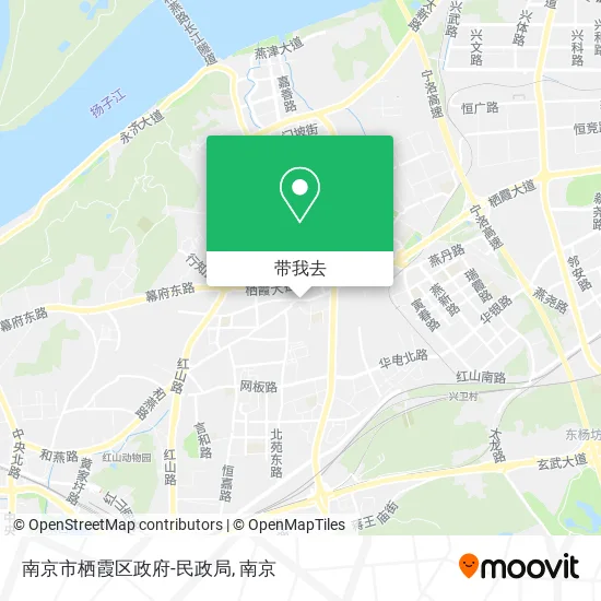 南京市栖霞区政府-民政局地图