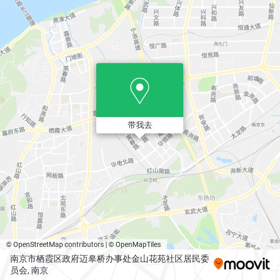 南京市栖霞区政府迈皋桥办事处金山花苑社区居民委员会地图