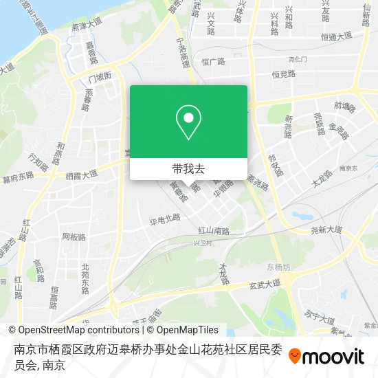 南京市栖霞区政府迈皋桥办事处金山花苑社区居民委员会地图