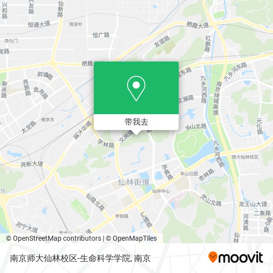 南京师大仙林校区-生命科学学院地图