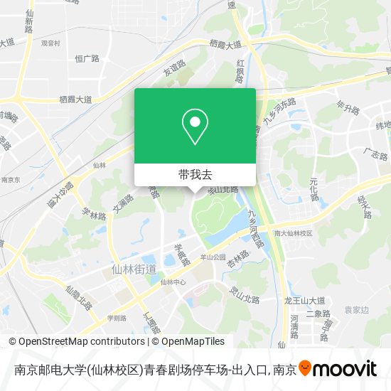 南京邮电大学(仙林校区)青春剧场停车场-出入口地图