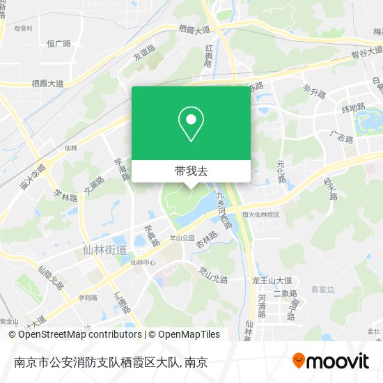 南京市公安消防支队栖霞区大队地图