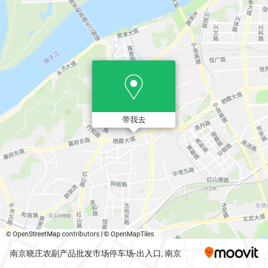 南京晓庄农副产品批发市场停车场-出入口地图