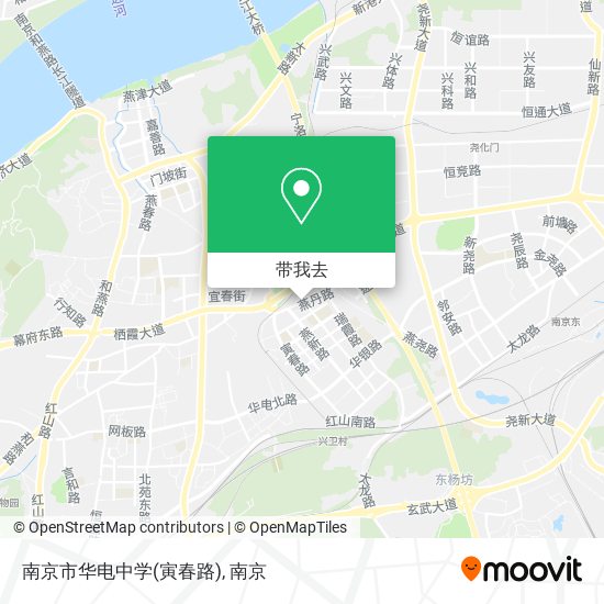 南京市华电中学(寅春路)地图