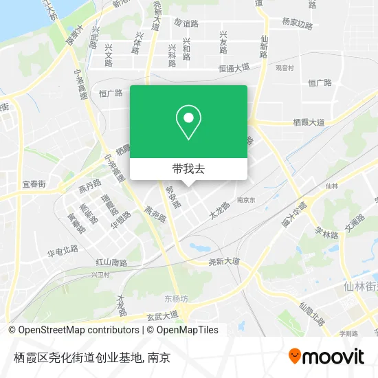 栖霞区尧化街道创业基地地图
