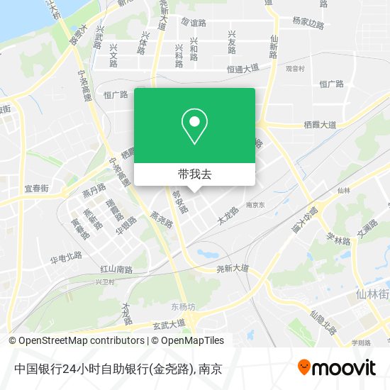 中国银行24小时自助银行(金尧路)地图