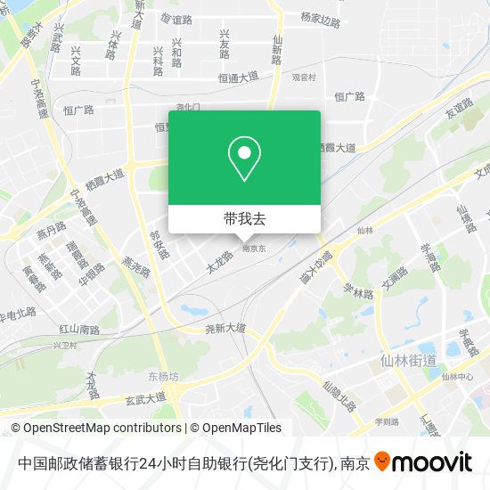 中国邮政储蓄银行24小时自助银行(尧化门支行)地图