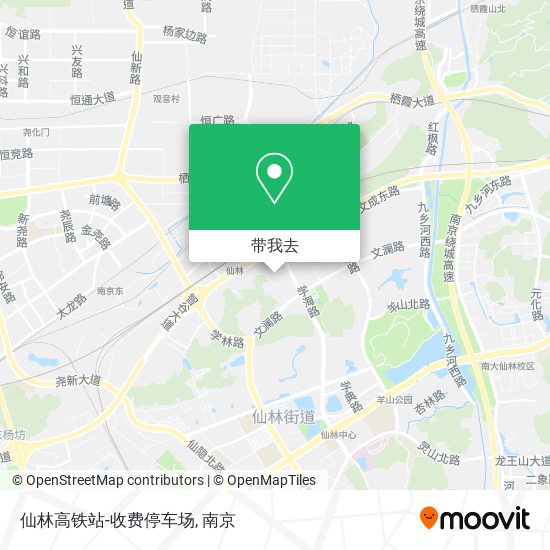 仙林高铁站-收费停车场地图