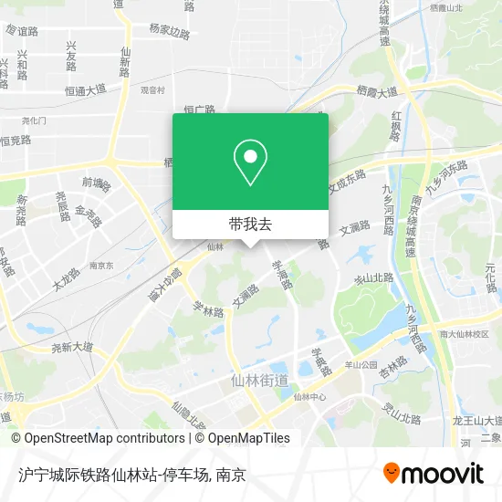 沪宁城际铁路仙林站-停车场地图