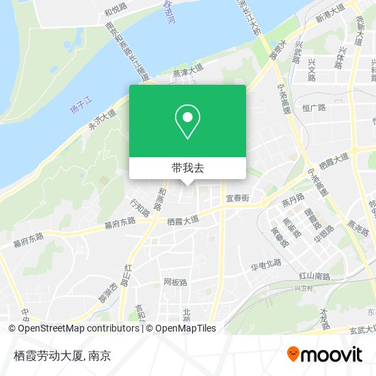 栖霞劳动大厦地图