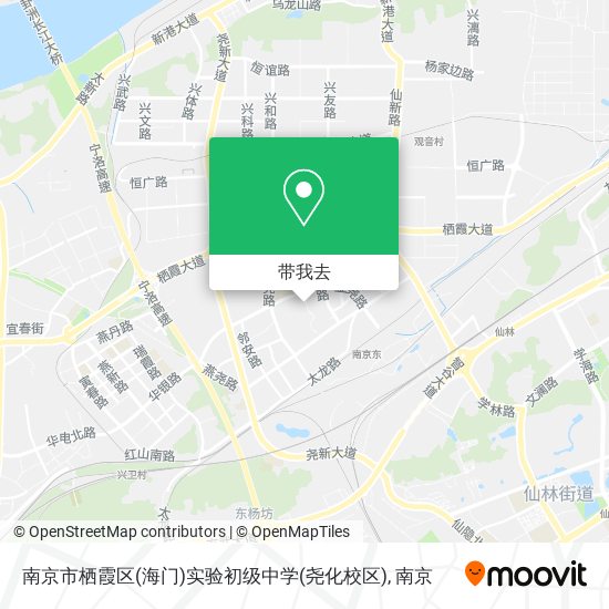 南京市栖霞区(海门)实验初级中学(尧化校区)地图