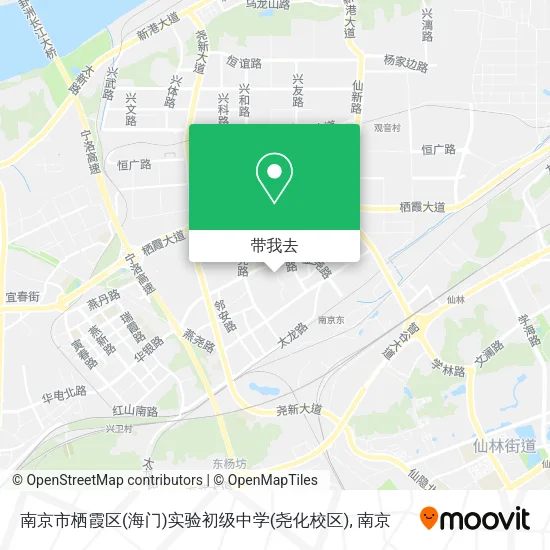 南京市栖霞区(海门)实验初级中学(尧化校区)地图