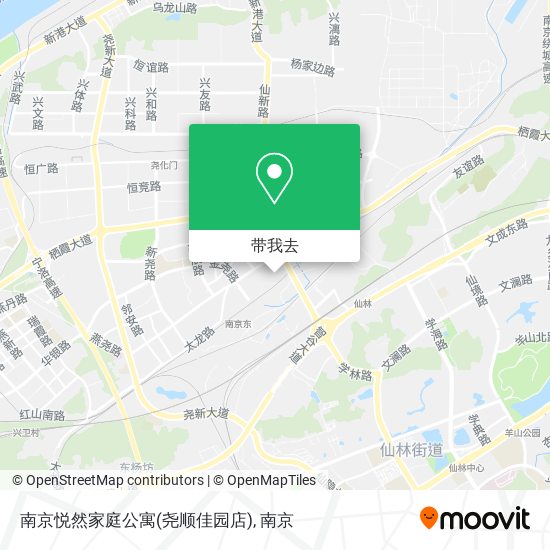 南京悦然家庭公寓(尧顺佳园店)地图