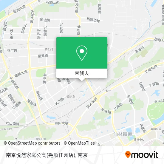 南京悦然家庭公寓(尧顺佳园店)地图