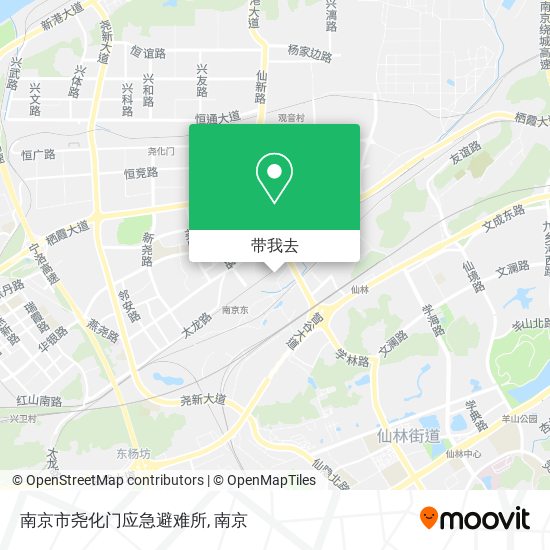南京市尧化门应急避难所地图