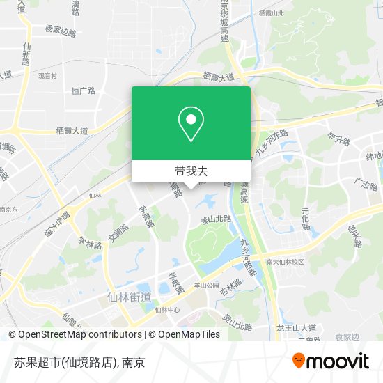 苏果超市(仙境路店)地图