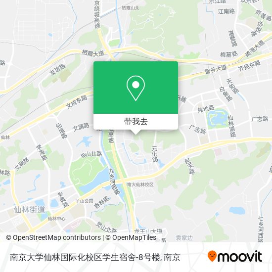 南京大学仙林国际化校区学生宿舍-8号楼地图