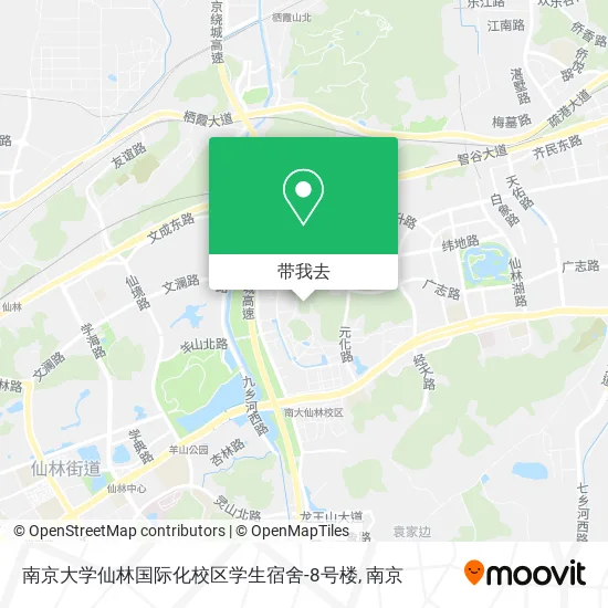 南京大学仙林国际化校区学生宿舍-8号楼地图