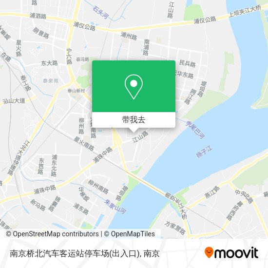 南京桥北汽车客运站停车场(出入口)地图