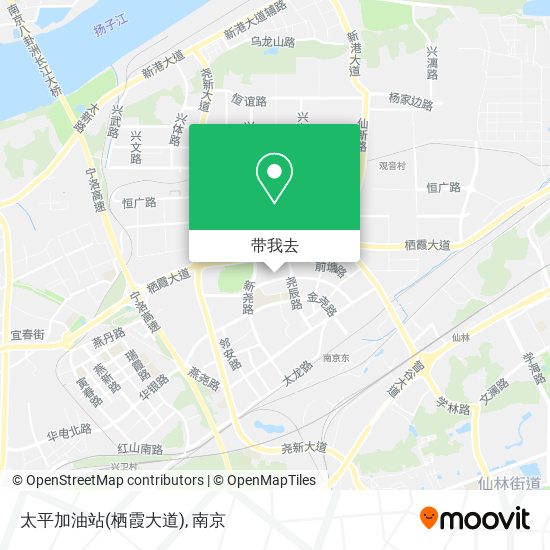 太平加油站(栖霞大道)地图