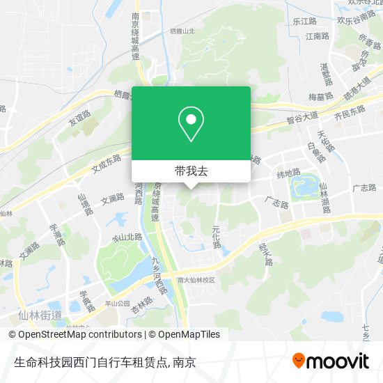 生命科技园西门自行车租赁点地图