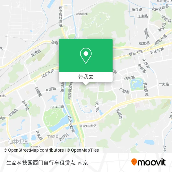 生命科技园西门自行车租赁点地图