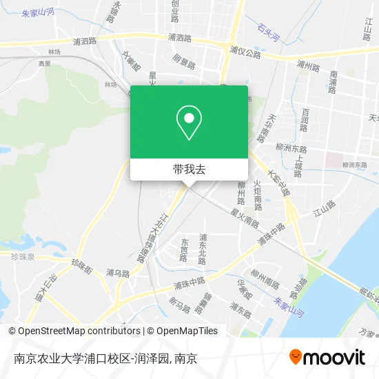 南京农业大学浦口校区-润泽园地图