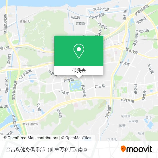 金吉鸟健身俱乐部（仙林万科店)地图
