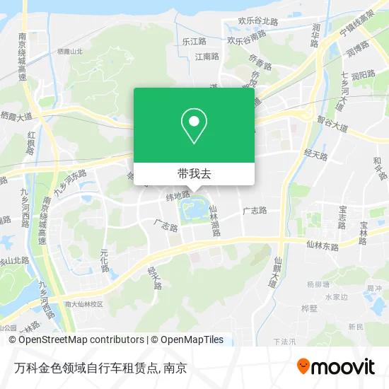 万科金色领域自行车租赁点地图