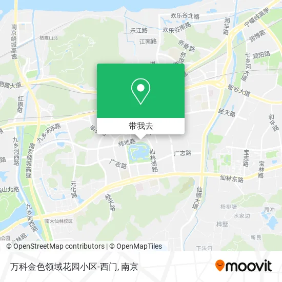 万科金色领域花园小区-西门地图