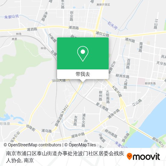 南京市浦口区泰山街道办事处沧波门社区居委会残疾人协会地图