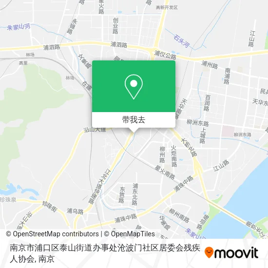 南京市浦口区泰山街道办事处沧波门社区居委会残疾人协会地图