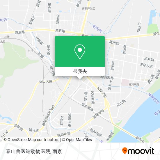 泰山兽医站动物医院地图