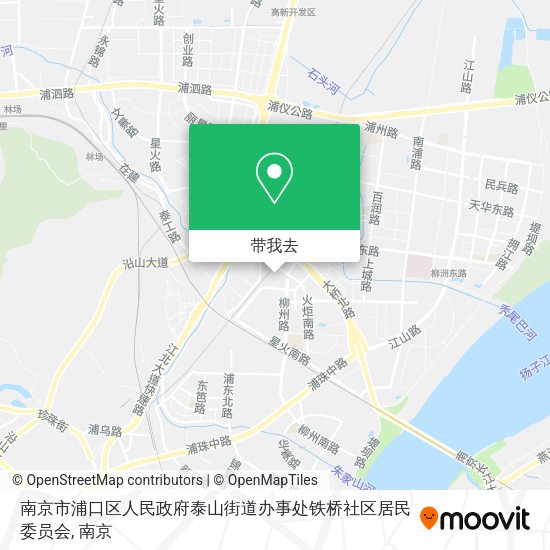 南京市浦口区人民政府泰山街道办事处铁桥社区居民委员会地图