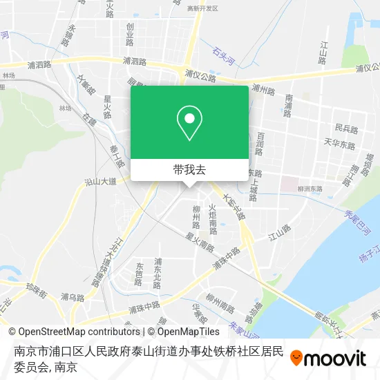 南京市浦口区人民政府泰山街道办事处铁桥社区居民委员会地图