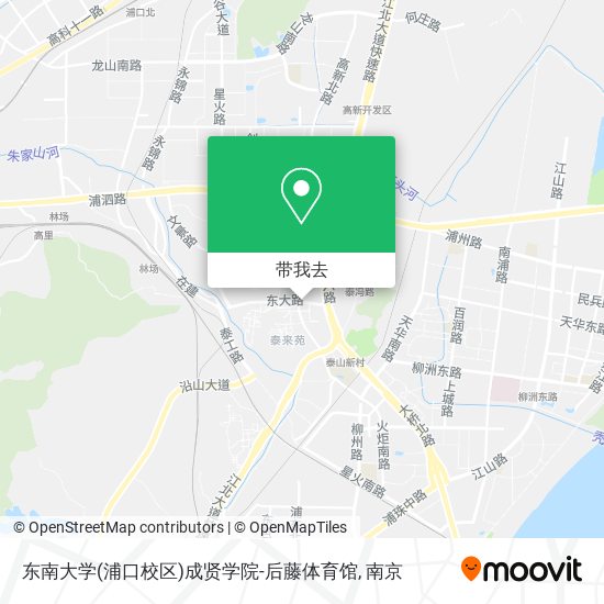 东南大学(浦口校区)成贤学院-后藤体育馆地图